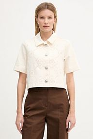 Koszula z krótkim rękawem DKNY  beżowa DJ6J6244