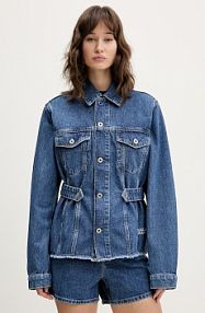 Kurtka jeansowe Karl Lagerfeld Jeans  niebieska damska B2W14034