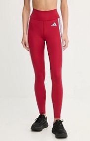 Legginsy adidas performance  bordowy damskie KF8557