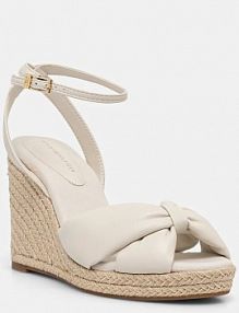 Sandały na obcasie Tommy Hilfiger  beżowe FW0FW09011