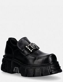 Mokasyny New Rock  czarne damskie M.895.C6