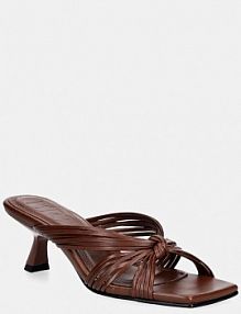 Klapki eleganckie Souliers Martinez  brązowe AMANDA.DBROWN