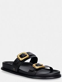 Klapki Nokwol  czarne damskie Zaz.Black.Lea