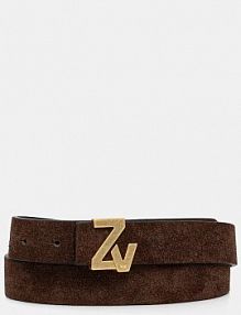 Pasek Zadig&Voltaire  brązowy damski LWBT01352
