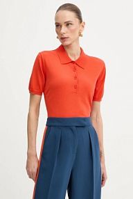 Koszulka polo PATRIZIA PEPE  pomarańczowa damska 8K0408.K027