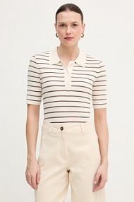 Koszulka polo MOS MOSH  brązowa damska 176710