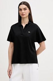 Koszulka polo Lacoste  czarna damska PF1123