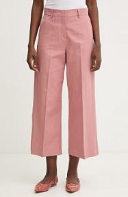 Spodnie eleganckie Weekend Max Mara  różowe damskie 2615131052600