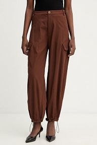 Spodnie eleganckie pinko  brązowe damskie 106278.A2ER