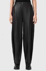 Spodnie skórzane AllSaints  czarna W015TE