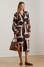 Sukienka Lauren Ralph Lauren  brązowa 200P03555