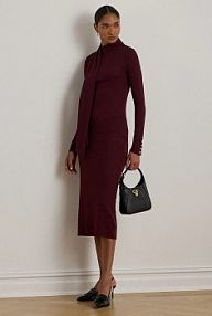 Sukienka Lauren Ralph Lauren  bordowy 200P03733