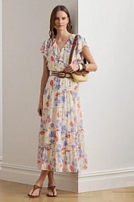 Sukienka Lauren Ralph Lauren  beżowa 200P08686