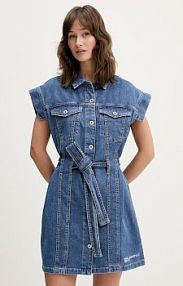 Sukienka jeansowa Karl Lagerfeld Jeans  niebieska B2W13054
