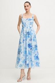 Sukienka bardot  niebieska 59825DB3