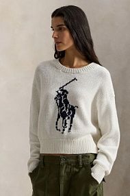 Sweter Polo Ralph Lauren  biały damski 211A96234