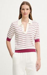 Koszulka polo Liu Jo  beżowa damska TA6215.MS55N