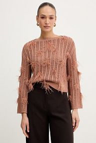 Sweter Twinset  pomarańczowy damski 261TP3292