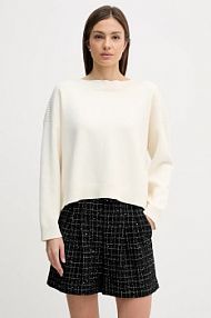 Sweter United Colors of Benetton  beżowy damski 10ICD10GC