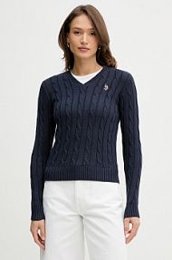 Sweter U.S. Polo Assn.  granatowy damski WUP0397