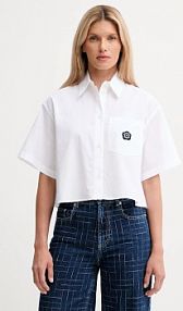 Koszula z krótkim rękawem Kenzo  biała FF62CH2469LH
