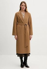 Płaszcz Tommy Hilfiger  brązowy damski WW0WW47286