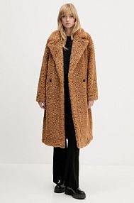 Płaszcz HUGO  brązowy damski 50547610