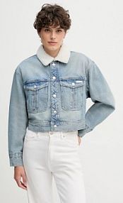 Kurtka jeansowe Calvin Klein Jeans  niebieska damska LV047D736G