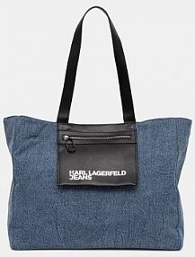 Torebka shopperka Karl Lagerfeld Jeans  niebieska B2W50045