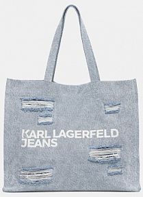 Torebka shopperka Karl Lagerfeld Jeans  niebieska B2W50081