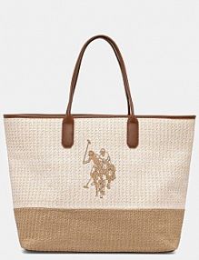 Torebka shopperka U.S. Polo Assn.  beżowa BEU2P8695WP5