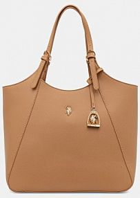 Torebka shopperka U.S. Polo Assn.  beżowa BEUJE9094WVP