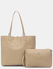 Torebka shopperka U.S. Polo Assn.  beżowa BEURR9097WVP