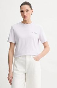 T-shirt Calvin Klein Jeans  fioletowy damski LV047E809G
