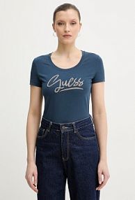 T-shirt Guess  granatowy damski W6RI24.J1314
