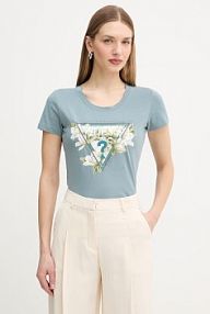 T-shirt Guess  niebieski damski W6RI35.J1314