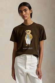 T-shirt Polo Ralph Lauren  brązowy damski 211A96599