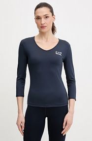 Longsleeve EA7 Emporio Armani  granatowy damski AF14524.7W000