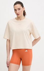 T-shirt EA7 Emporio Armani  beżowy damski AF21060.7W000