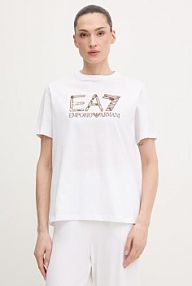 T-shirt EA7 Emporio Armani  biały damski AF21636.7W001