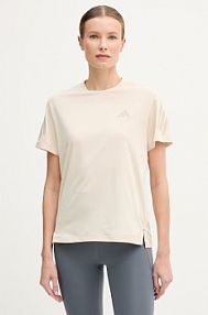 T-shirt adidas performance  beżowy damski JZ5116