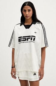 Koszulka polo adidas Originals  beżowa damska KD2966