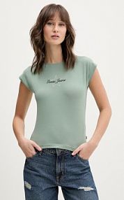 T-shirt Guess Jeans  zielony damski W6RI21.J1314