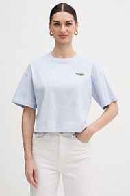 T-shirt Lacoste  niebieski damski TF7605
