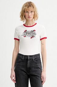 T-shirt Levi's  beżowy damski A3519.0058