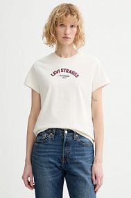 T-shirt Levi's  beżowy damski 005GV