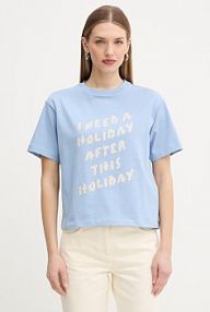 T-shirt Max&Co.  niebieski damski 2618971011200