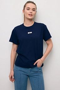 T-shirt BIZUU TISHALLE.granatowy granatowy