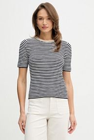 T-shirt Oui  granatowy damski 96490
