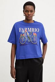 T-shirt Farm Rio  niebieski damski 348538